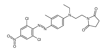 1-[2-[[4-[(2,6-Dichloro-4-nitrophenyl)azo]-3-methylphenyl]ethylamino]ethyl]-2,5-pyrrolidinedione结构式