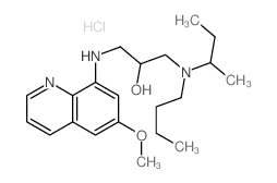 1-(butan-2-yl-butyl-amino)-3-[(6-methoxyquinolin-8-yl)amino]propan-2-ol结构式