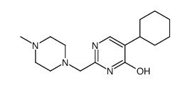 5-cyclohexyl-2-[(4-methylpiperazin-1-yl)methyl]-1H-pyrimidin-6-one结构式