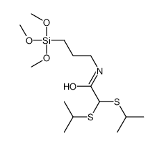 2,2-bis(propan-2-ylsulfanyl)-N-(3-trimethoxysilylpropyl)acetamide Structure