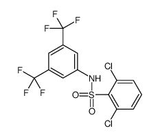 N-[3,5-bis(trifluoromethyl)phenyl]-2,6-dichlorobenzenesulfonamide结构式