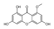 1,3,6-trihydroxy-8-methoxyxanthen-9-one Structure