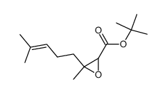 3-methyl-3-(4-methyl-pent-3-enyl)-oxiranecarboxylic acid tert-butyl ester Structure