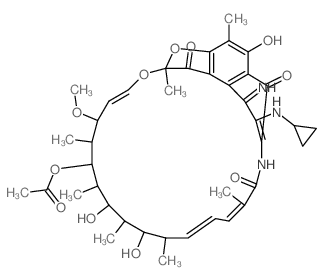 Rifamycin,3-(cyclopropylamino)-1,4-dideoxy-1,4-dihydro-4-imino- (9CI)结构式