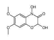 2,4-dihydroxy-6,7-dimethoxy-1,4-benzoxazin-3-one结构式