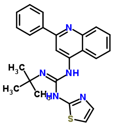 2-tert-butyl-1-(2-phenylquinolin-4-yl)-3-(1,3-thiazol-2-yl)guanidine Structure