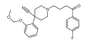 1-[4-(4-fluorophenyl)-4-oxo-butyl]-4-[2-(methoxymethoxy)phenyl]piperid ine-4-carbonitrile结构式