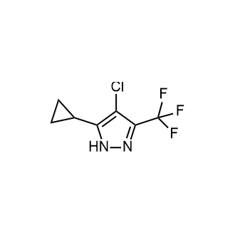 4-氯-5-环丙基-3-(三氟甲基)-1H-吡唑结构式