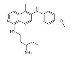 1-N-(9-methoxy-5-methyl-6H-pyrido[4,3-b]carbazol-1-yl)pentane-1,3-diamine结构式