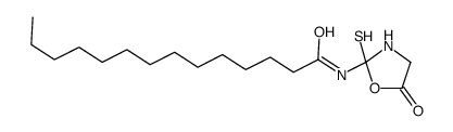 N-(5-oxo-2-sulfanyl-1,3-oxazolidin-2-yl)tetradecanamide Structure