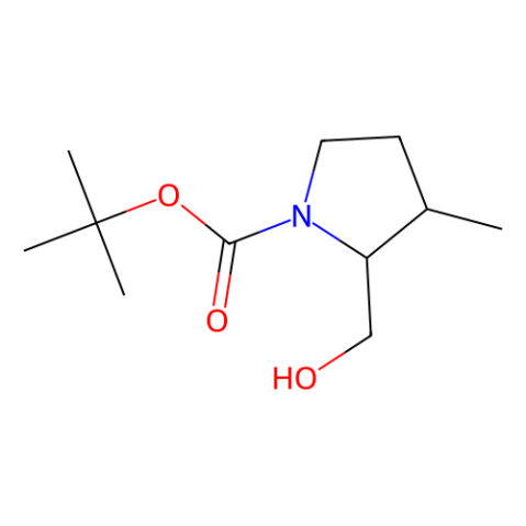 1-Pyrrolidinecarboxylicacid,2-(hydroxymethyl)-3-methyl-,1,1-dimethylethylester,(2S,3S)-(9CI)结构式