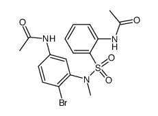 2-acetamido-N-(5-acetamido-2-bromophenyl)-N-methylbenzenesulfonamide Structure