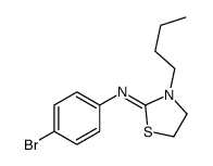 N-(4-bromophenyl)-3-butyl-1,3-thiazolidin-2-imine结构式