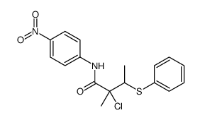 2-chloro-2-methyl-N-(4-nitrophenyl)-3-phenylsulfanylbutanamide Structure