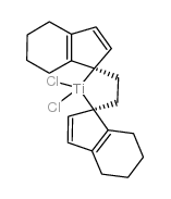 DICHLORO-(S,S)-ETHYLENEBIS-(4,5,6,7-TETRAHYDRO-1-INDENYL)-TITANIUM(IV) Structure