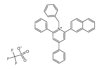 1-benzyl-2-(2'-naphthyl)-4,6-diphenylpyridinium triflate Structure