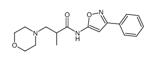 4-Morpholinepropanamide, alpha-methyl-N-(3-phenyl-5-isoxazolyl)- Structure