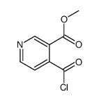 3-Pyridinecarboxylic acid, 4-(chlorocarbonyl)-, methyl ester (9CI) structure