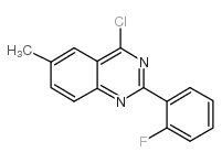 4-CHLORO-2-(2-FLUORO-PHENYL)-6-METHYL-QUINAZOLINE Structure