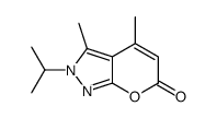 3,4-dimethyl-2-propan-2-ylpyrano[2,3-c]pyrazol-6-one Structure