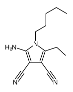 2-amino-5-ethyl-1-pentylpyrrole-3,4-dicarbonitrile Structure