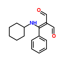 [(Cyclohexylamino)(phenyl)methylene]malonaldehyde结构式