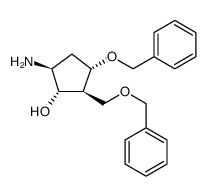 (1S,2S,3S,5S)-5-Amino-3-(phenylmethoxy)-2-[(phenylmethoxy)Methyl]-cyclopentanol Structure