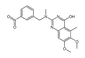 6,7-dimethoxy-5-methyl-2-[methyl-[(3-nitrophenyl)methyl]amino]-1H-quinazolin-4-one结构式