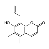 5,6-dimethyl-7-hydroxy-8-allylcoumarin结构式