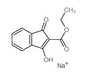 1H-Indene-2-carboxylicacid, 2,3-dihydro-1,3-dioxo-, ethyl ester, ion(1-), sodium (1:1) picture