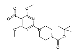 4-(4,6-dimethoxy-5-nitro-pyrimidin-2-yl)-piperazine-1-carboxylic acid tert-butyl ester Structure