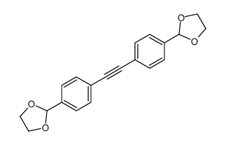 2-[4-[2-[4-(1,3-dioxolan-2-yl)phenyl]ethynyl]phenyl]-1,3-dioxolane Structure