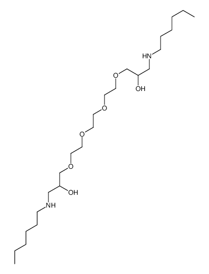 1-(hexylamino)-3-[2-[2-[2-[3-(hexylamino)-2-hydroxypropoxy]ethoxy]ethoxy]ethoxy]propan-2-ol结构式