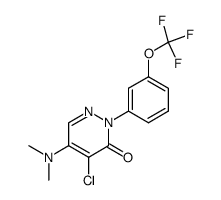 4-chloro-5-dimethylamino-2-(3-trifluoromethoxy-phenyl)-2H-pyridazin-3-one结构式