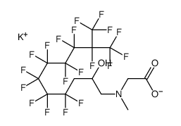 potassium N-[4,4,5,5,6,6,7,7,8,8,9,9,10,11,11,11-hexadecafluoro-2-hydroxy-10-(trifluoromethyl)undecyl]-N-methylaminoacetate结构式