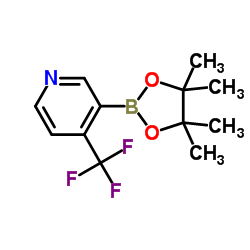 4-(三氟甲基)吡啶-3-硼酸水合物结构式