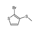 2-bromo-3-methylsulfanylthiophene结构式