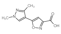 5-(1,3-二甲基-1H-吡唑-4-基)-异噁唑-3-羧酸图片