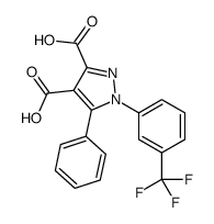 5-phenyl-1-[3-(trifluoromethyl)phenyl]pyrazole-3,4-dicarboxylic acid Structure