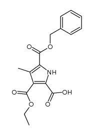 benzyl 3-methyl-4-(ethoxycarbonyl)-5-carboxy-2-pyrrolecarboxylate结构式