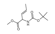 (E)-2-tert-Butoxycarbonylamino-pent-3-enoic acid methyl ester结构式