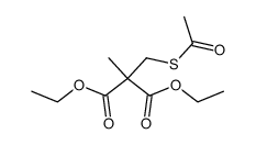 (acetylsulfanyl-methyl)-methyl-malonic acid diethyl ester Structure