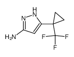 5-(1-(trifluoromethyl)cyclopropyl)-1H-pyrazol-3-amine结构式