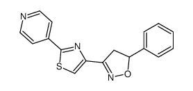 4-[4-(4,5-dihydro-5-phenyl-3-isoxazolyl)-2-thiazolyl]pyridine Structure