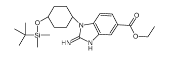 1H-Benzimidazole-5-carboxylic acid, 2-amino-1-[trans-4-[[(1,1-dimethylethyl)dimethylsilyl]oxy]cyclohexyl]-, ethyl ester picture