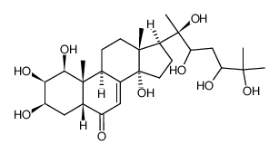 1β,2β,3β,14α,20R,22R,24ξ,25-Octahydroxy-5β-cholest-7-en-6-one (Nusilsterone) Structure