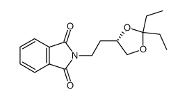 (+)-(4S)-2,2-diethyl-4-(phthalimido)ethyl-1,3-dioxolane结构式