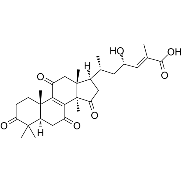 23S-hydroxyl-11,15-dioxo-ganoderic acid DM structure