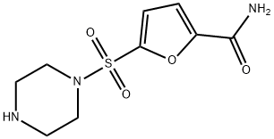 5-(哌嗪-1-磺酰基)呋喃-2-甲酰胺结构式