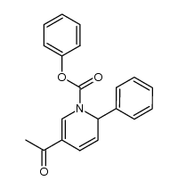 5-acetyl-1-(phenoxycarbonyl)-2-phenyl-1,2-dihydropyridine结构式